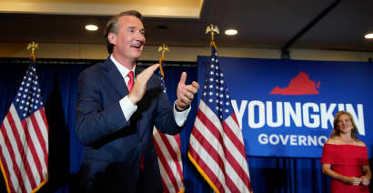 Republican Youngkin beats Democrat McAuliffe in Virginia governor's race