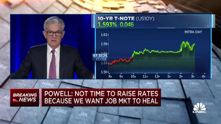 Powell: Demand very strong and need for further stimulus is far less