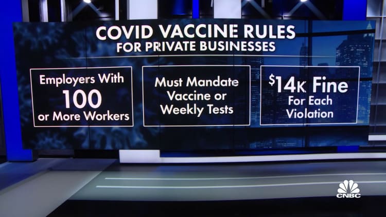 The legal fight over Covid vaccine mandates for businesses, coming Jan. 4, 2022