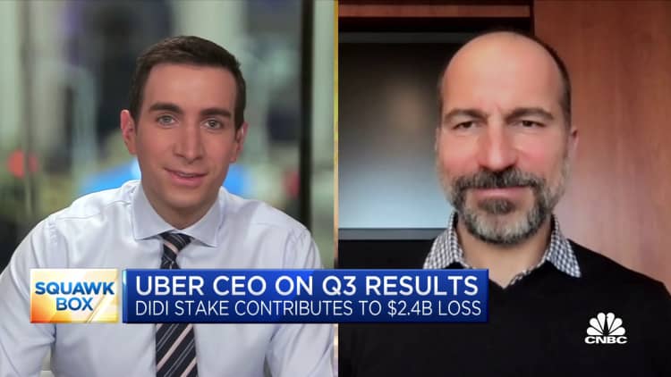 Watch CNBC's full interview with Uber CEO Dara Khosrowshahi on earnings