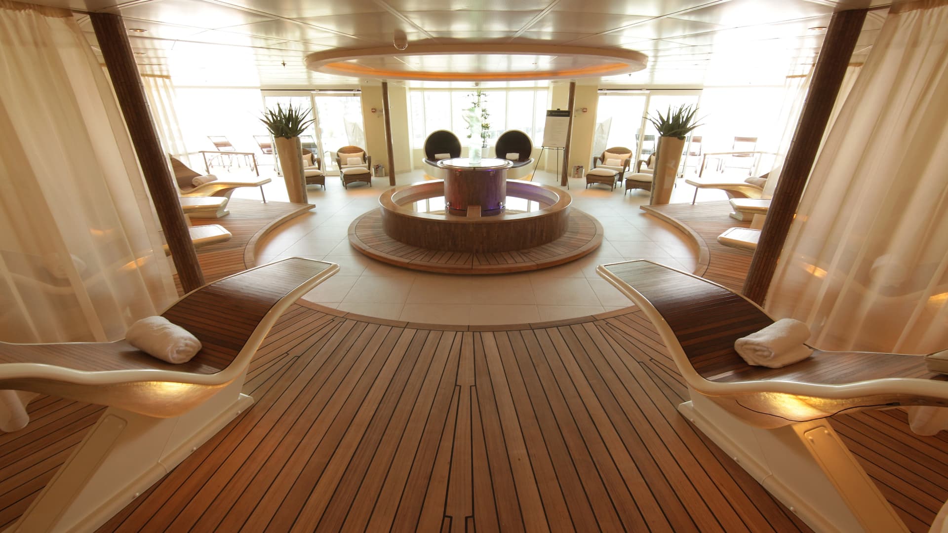 The spa in the luxury Seabourn Sojourn cruise ship.