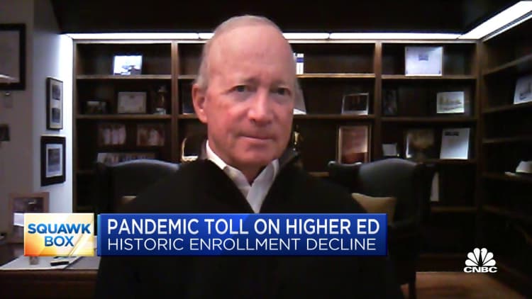 Covid not the only factor behind college enrollment drop, says Purdue's Mitch Daniels