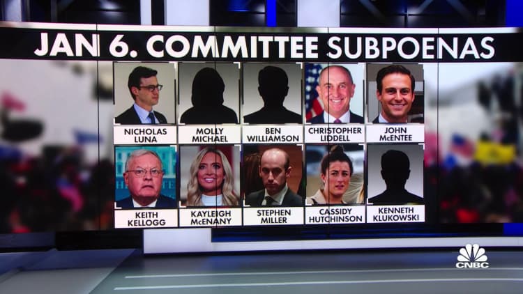 January 6th committee issues 10 more subpoenas