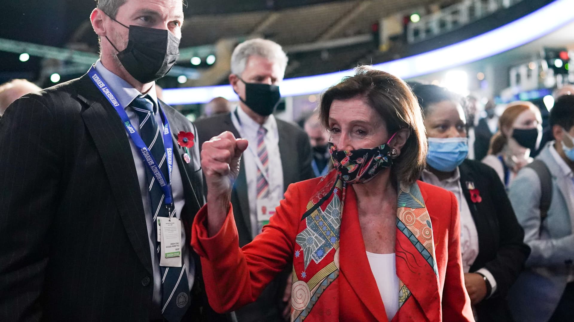 Nancy Pelosi, Speaker of the United States House of Representatives, at COP26.