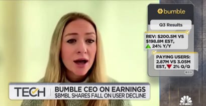 Bumble CEO explains why company raised 2022 guidance despite Q3 user decline