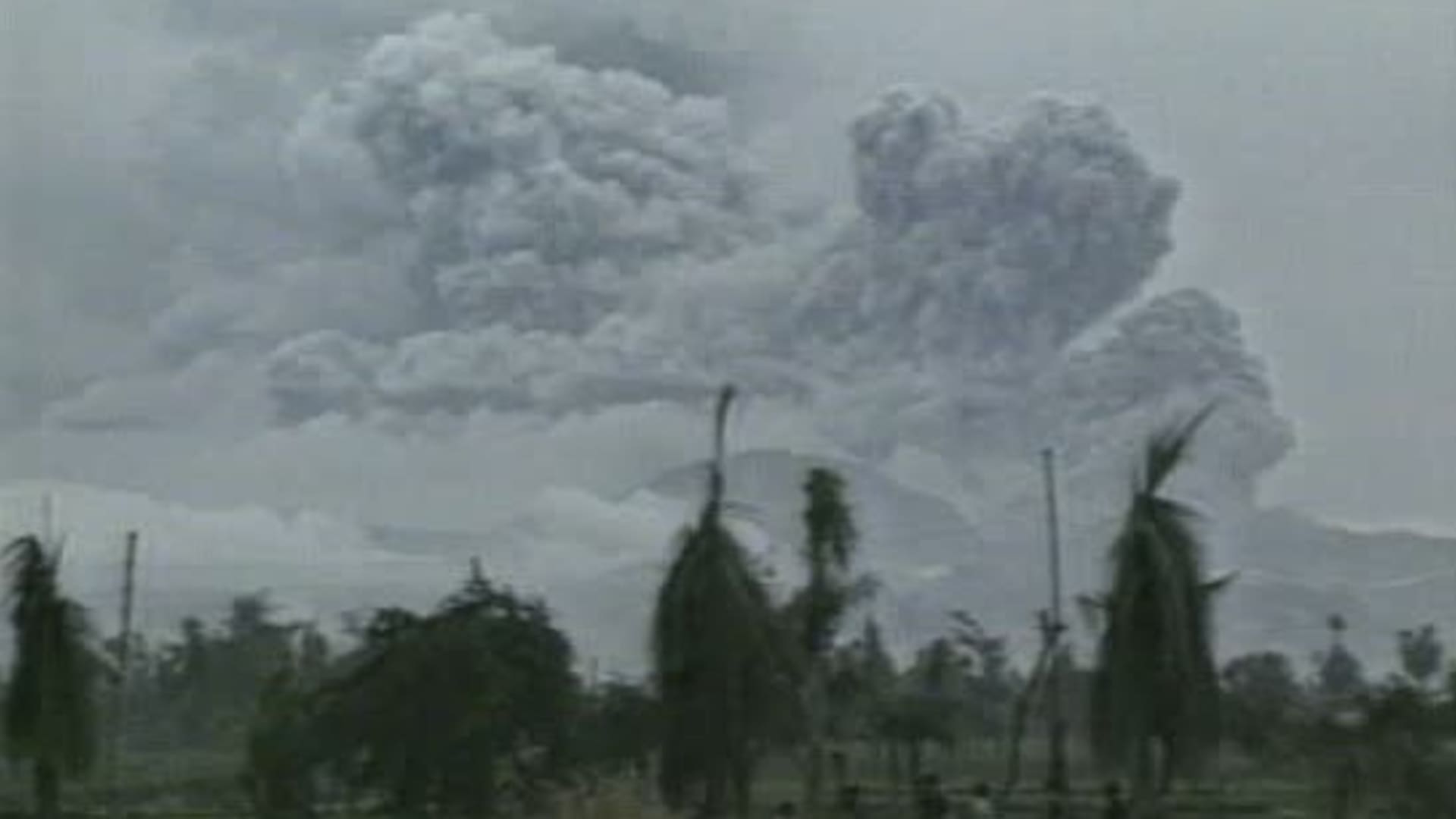 The eruption of Mt. Pinatubo in the Philippines, 1991.