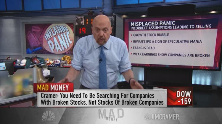 Cramer doubles down on his call that sell-offs driven by inflation fears are buying opportunities