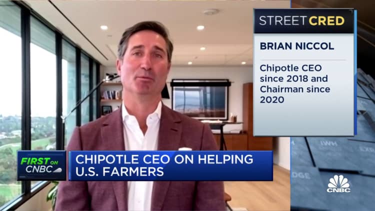 Chipotle CEO on helping U.S. farmers: It requires a commitment from someone to buy their goods