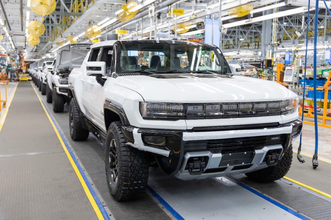GM stock hits record high as automaker celebrates Hummer EV production