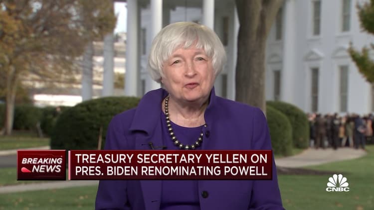 Janet Yellen on Powell's renomination: I'm very pleased with the president's choice