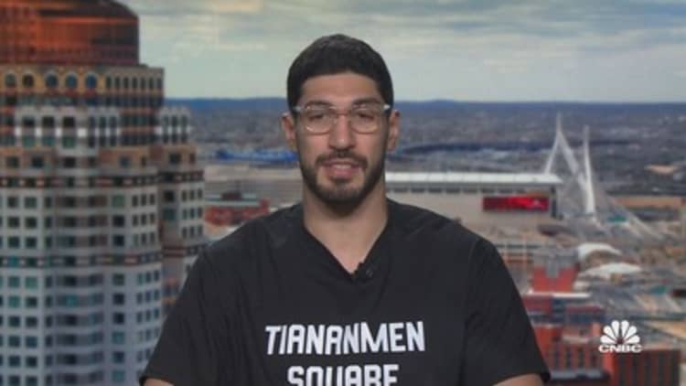 NBA's Enes Kanter says he got a death threat Saturday, but that won't stop his rights advocacy