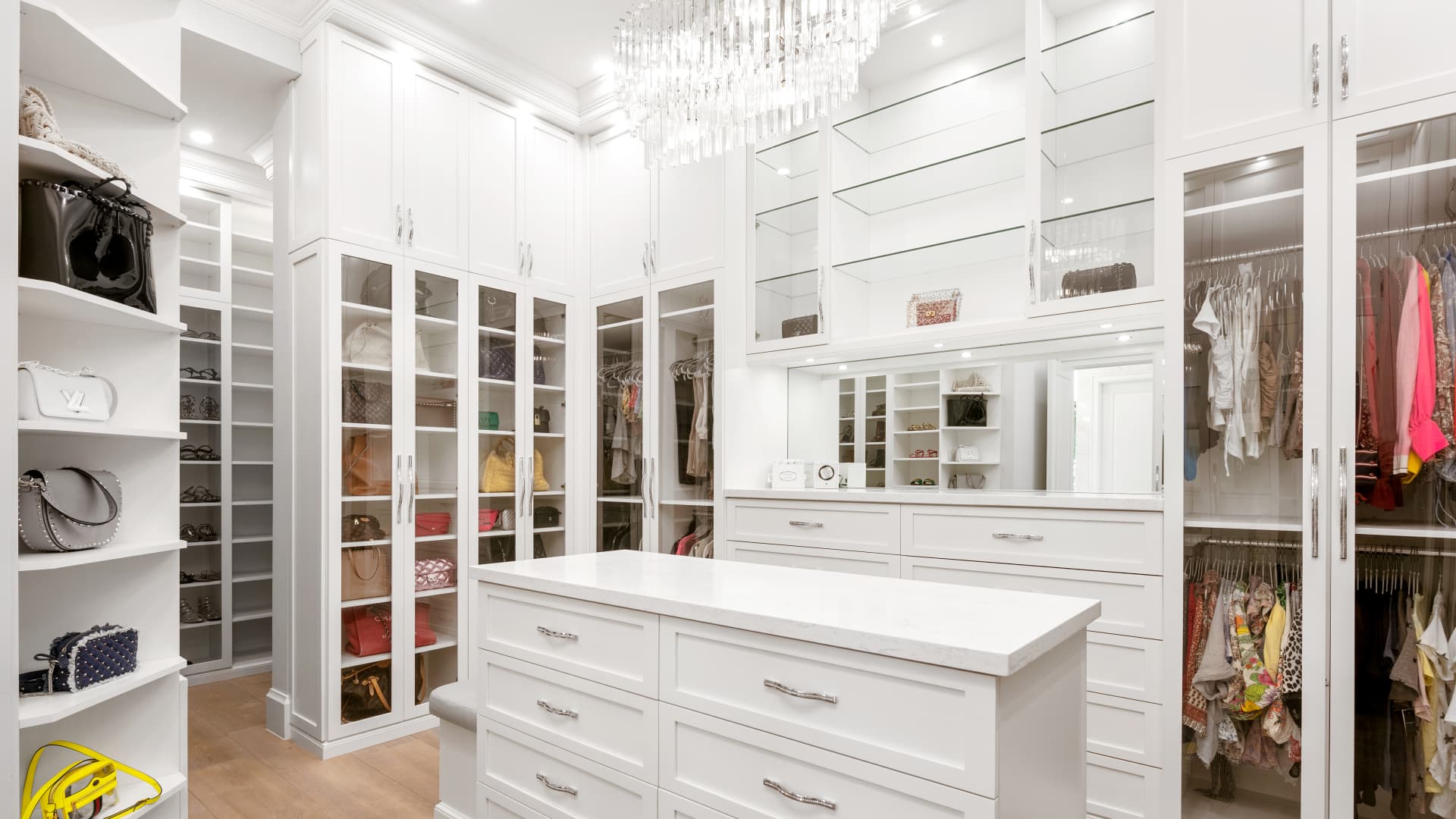 One of two owner's suite walk-in closets.