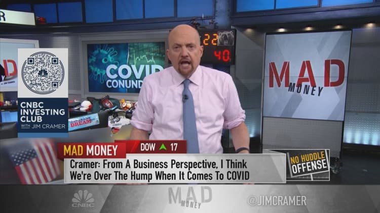Jim Cramer says investors who keep selling stocks on Covid fears will get left behind