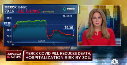 Merck Covid pill reduces death and hospitalization risk by 30%, updated study finds