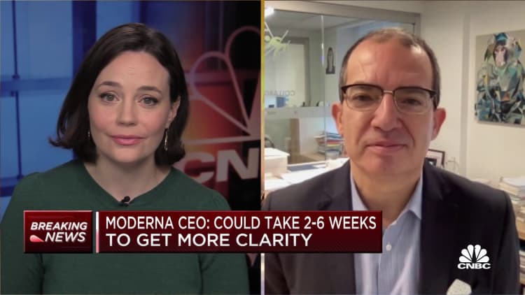 Moderna CEO Stephane Bancel: Could take weeks for more clarity on omicron Covid variant