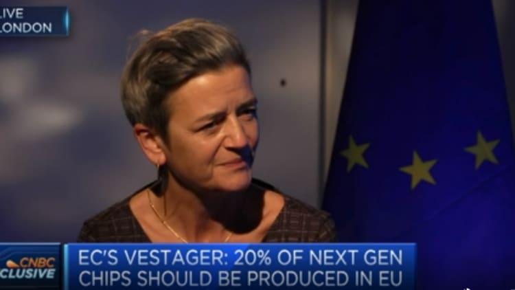 Vestager: EU can't become self-suffcient on chips