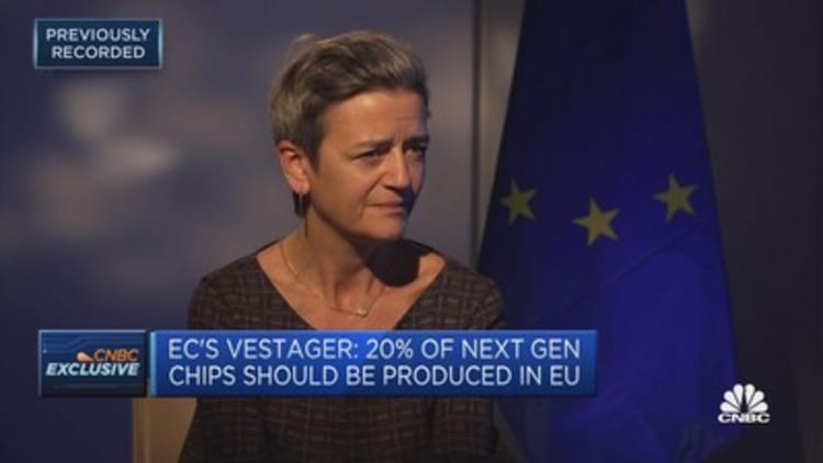 EU's Vestager says her team has not been held back on investigating Big Tech