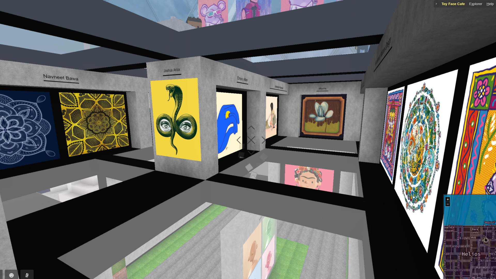 On the ground floor of the metaverse cafe, Amrit Pal Singh displays the art he created, and on the other floors, he displays the art that he has collected.