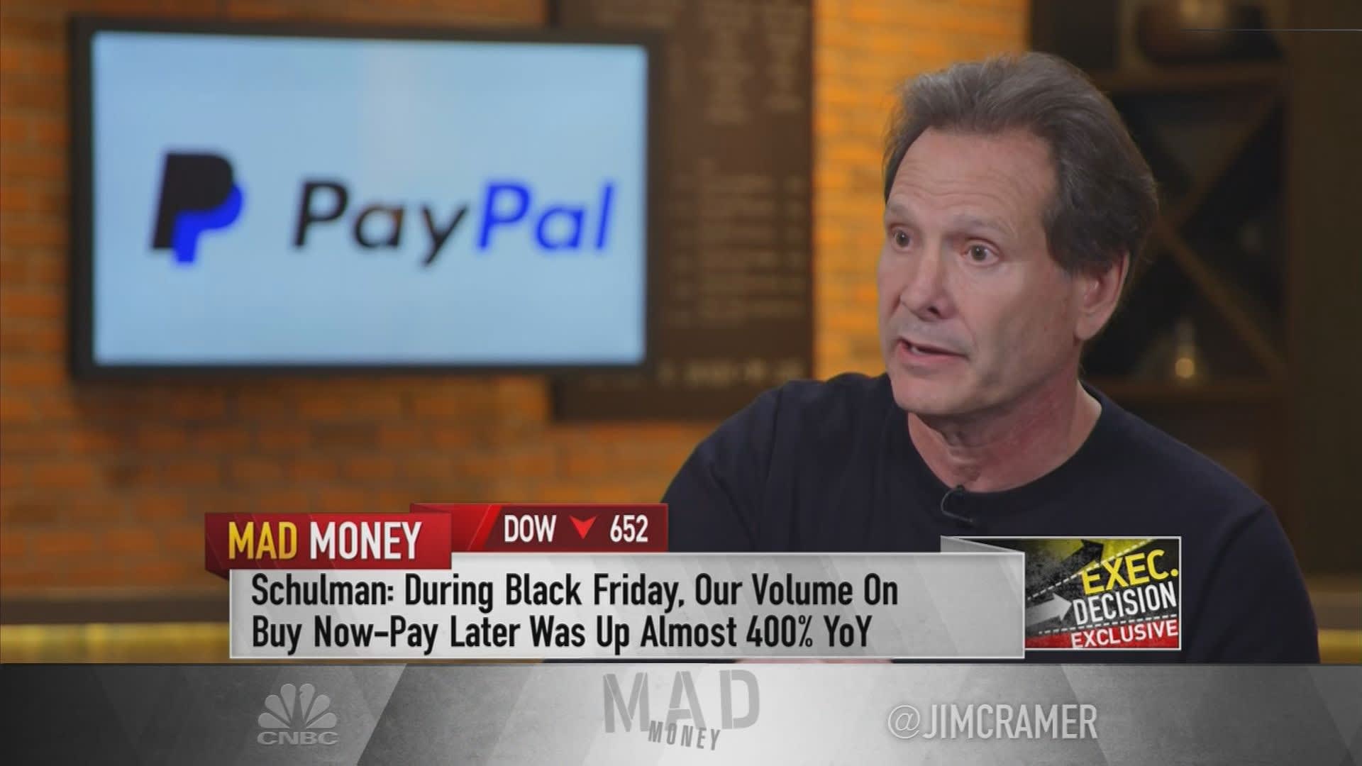 PayPal CEO says use of ‘buy now, pay later’ option soared nearly 400% on Black Friday