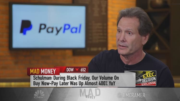PayPal CEO says use of 'buy now, pay later' option soared nearly 400% on Black Friday