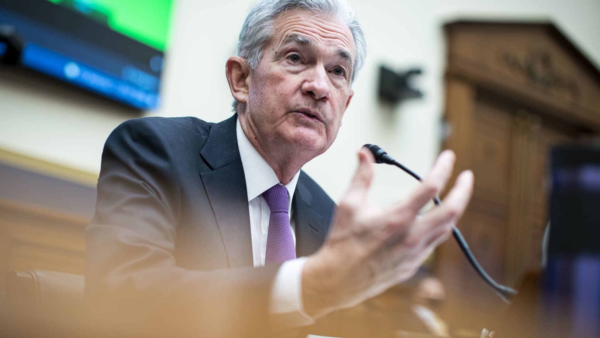 Jerome Powell, chairman of the U.S. Federal Reserve, speaks during a House Financial Committee hearing in Washington, D.C., on Wednesday, Dec. 1, 2021.