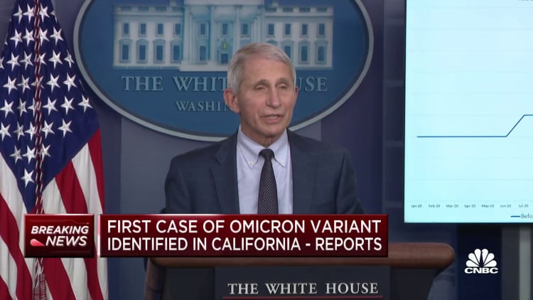Dr. Fauci on the first case of omicron variant identified in California
