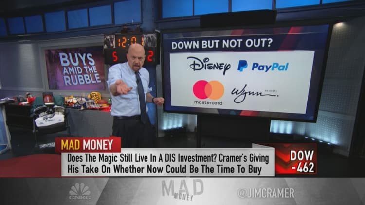 Jim Cramer says it's time to start buying some Disney, PayPal and Mastercard