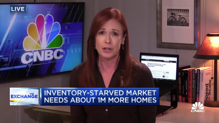Inventory-starved market needs about 1 million more homes