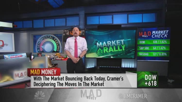 Cramer tries to make sense of a market surge on news that crushed stocks before