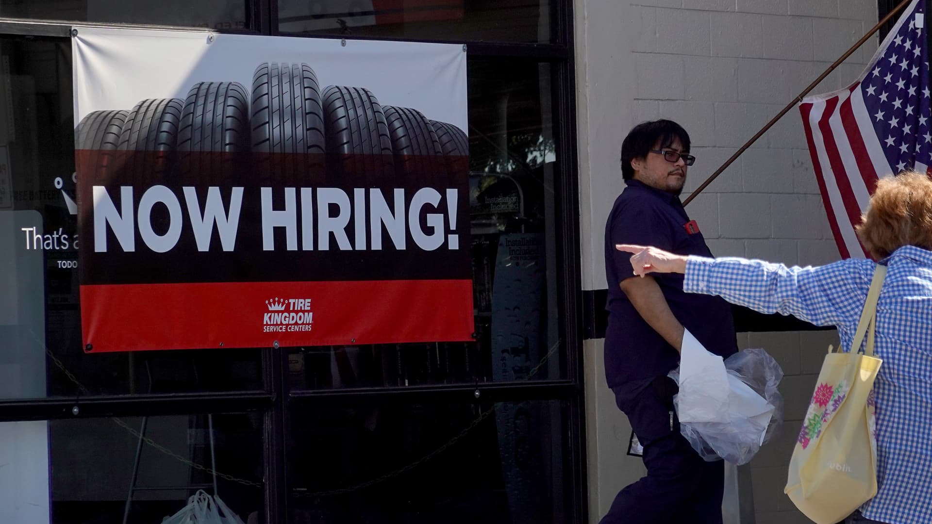 Weekly jobless claims total 184,000, just above expectations in tight labor mark..