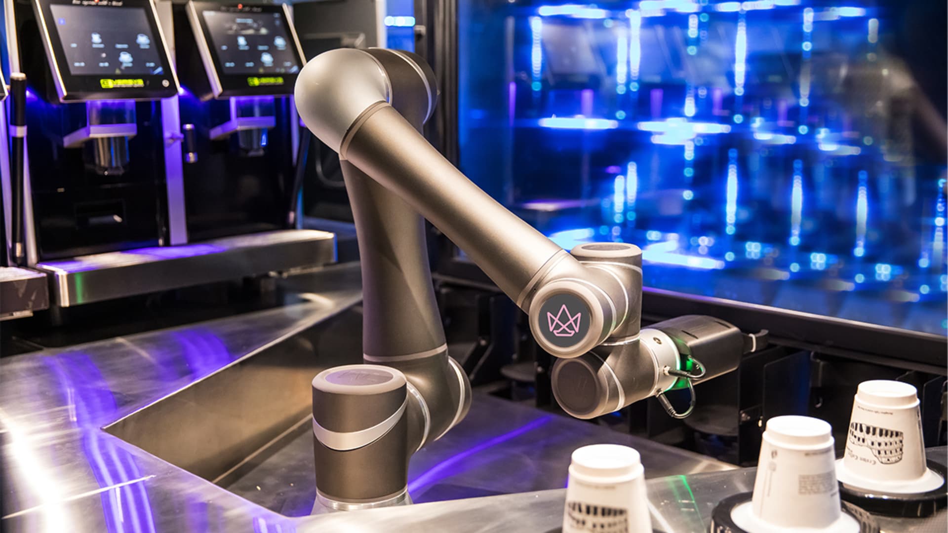 Singapore's first robotic barista, Ella, is created by internet of things start-up Crown Digital.