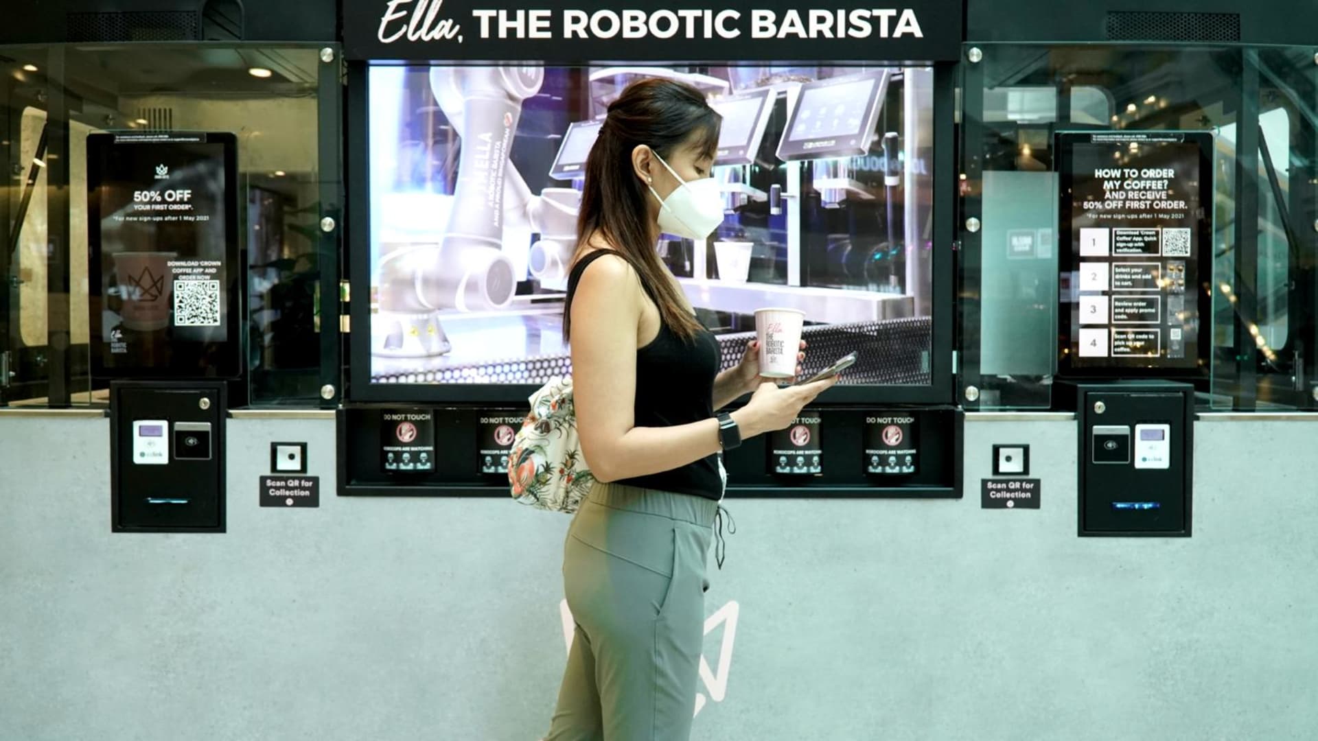 Ella's coffee is available to consumers at transport hubs in Japan and Singapore.