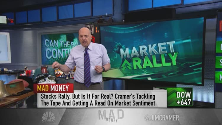 Cramer says Monday's stock market rally could persist until at least Friday