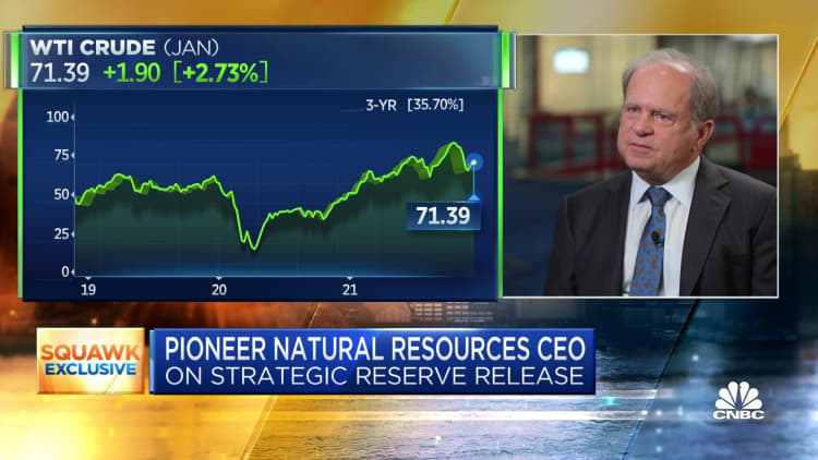 Pioneer Natural Resources CEO on oil: Prices will likely exceed $100 a barrel