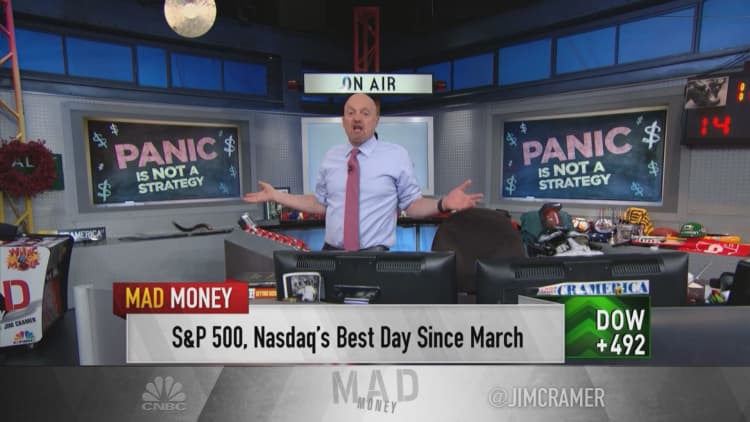 Jim Cramer says the market's rally so far this week shows that omicron variant panic was wrong