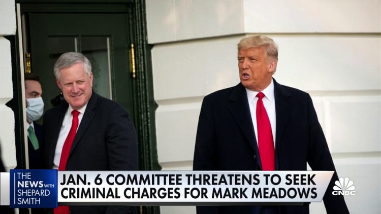 Jan. 6th committee could seek criminal charges for Mark Meadows
