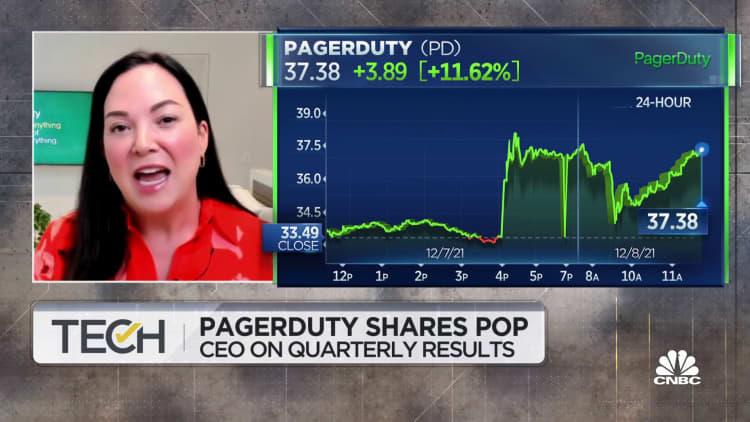 Computer software company PagerDuty pops after earnings, AWS outage