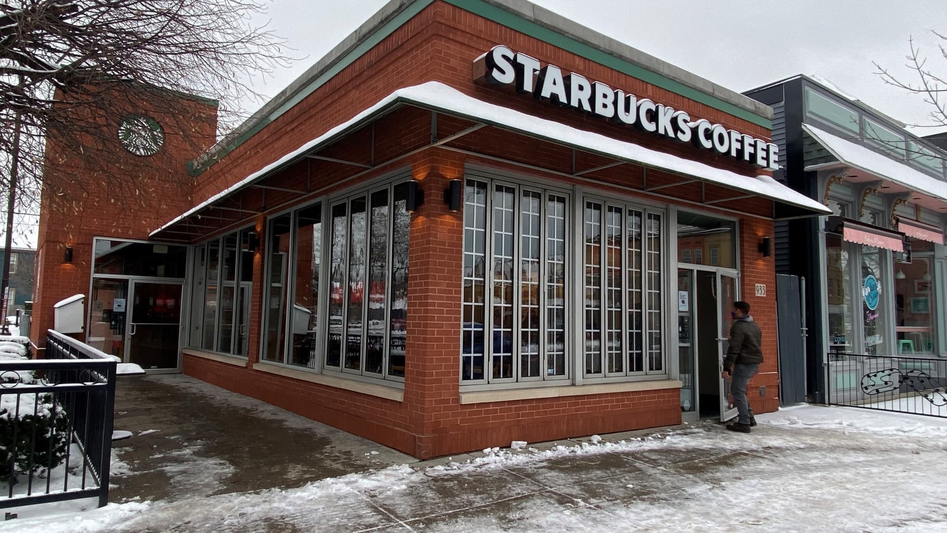 A general view of a Starbucks store on December 9, 2021 in Buffalo, New York.