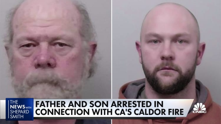 Father and son arrested on suspicion of starting the Caldor Fire