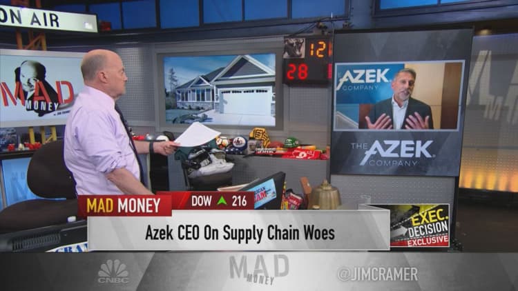 Azek CEO expects raw material costs will 'come back down,' helping fuel profit growth
