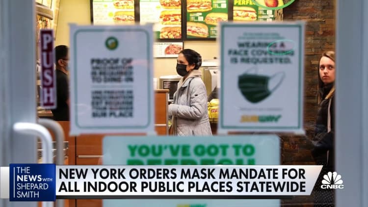 New York orders mask mandate for all indoor public places statewide