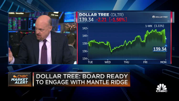 Jim Cramer says Dollar Tree is a buy as activist Mantle Ridge targets company's board