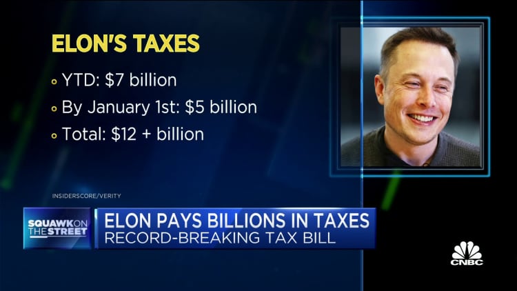 Elon Musk to pay record-breaking $12 billion tax bill