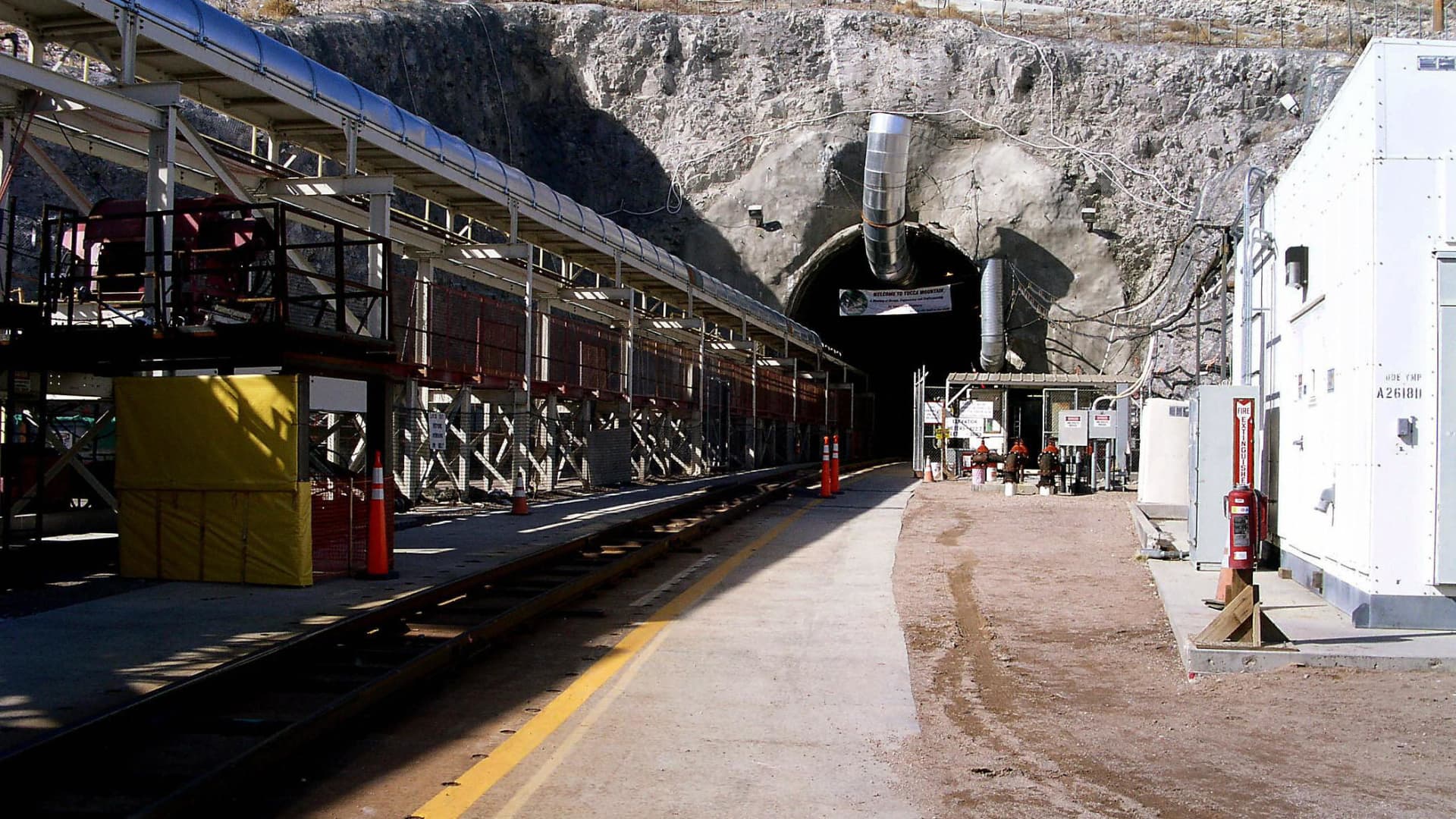 This undated image obtained 22 February, 2004 shows the entrance to the Yucca Mountain nuclear waste repository located in Nye County, Nevada, about 100 miles northwest of Las Vegas.