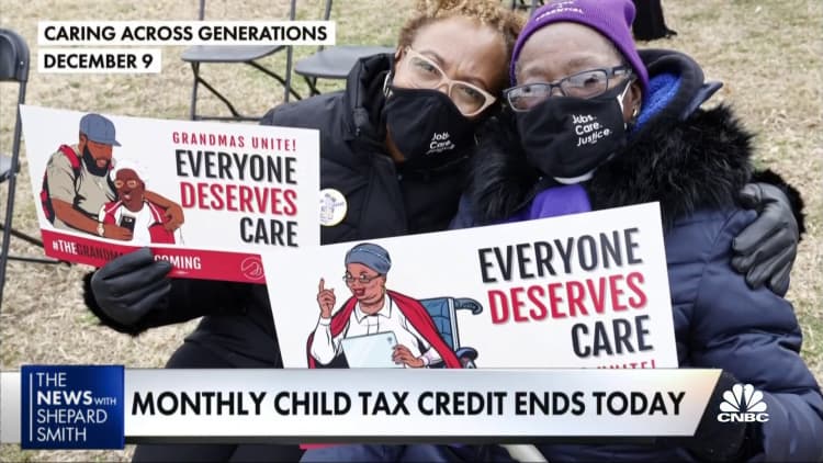 Child Tax Credit to end unless Build Back Better is passed