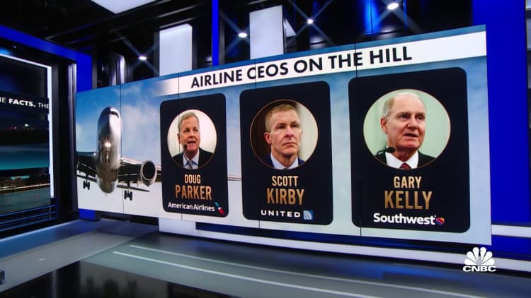 Airline CEOs testify on Capitol Hill