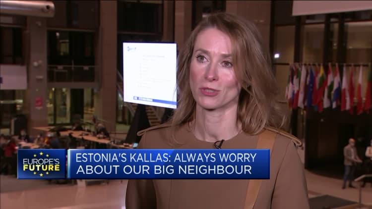Estonia Prime Minister says she is worried about Russia's increased military presence close to Ukraine