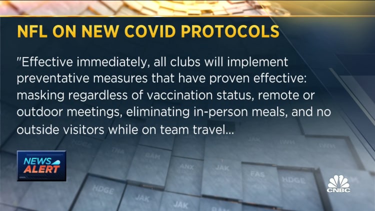 NFL updates its Covid protocols by encouraging everyone to get boosters