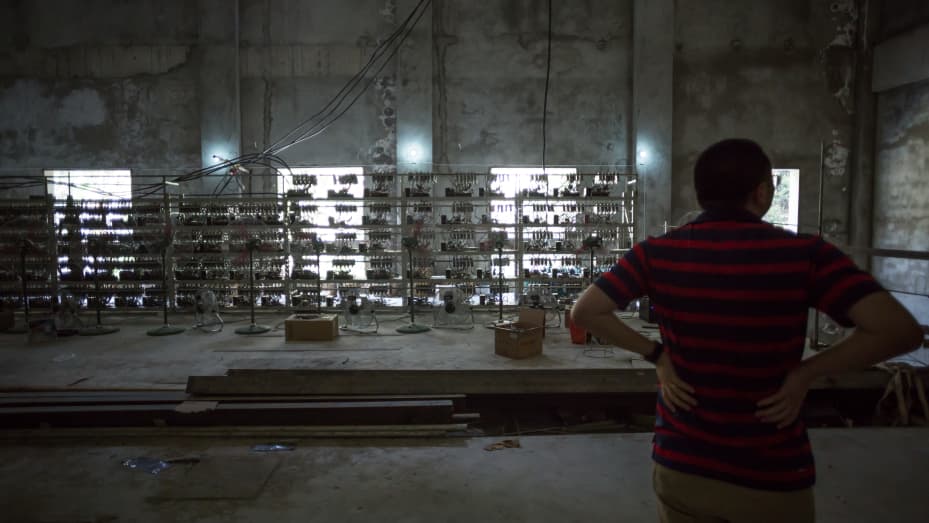 Bitcoin mine in Sichuan, China
