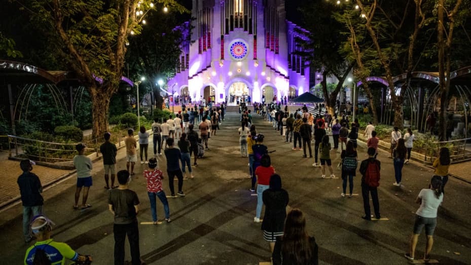 Catholics who attended nine days of pre-dawn "Simbang Gabi" masses in 2020 had to socially distance or attend sessions virtually in some areas, due to the global pandemic.